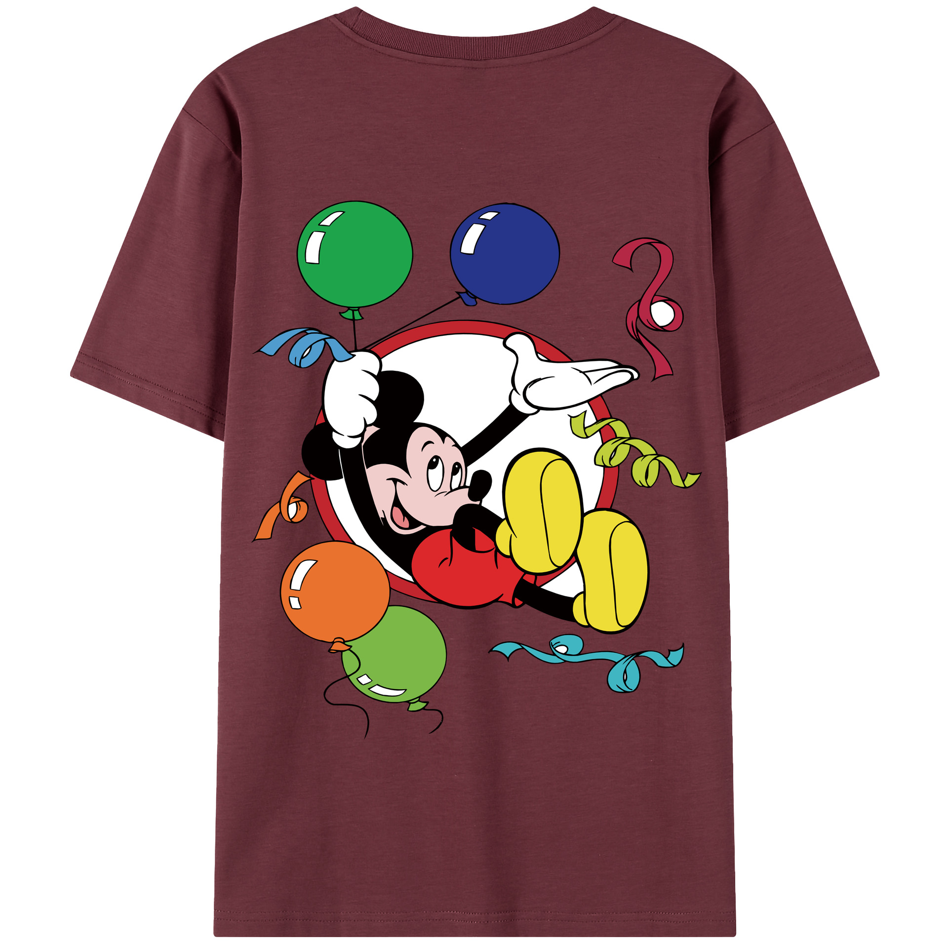 （画像用） ミッキーマウス Mickey Mouse 綿100％半袖Tシャツ（背面プリント）